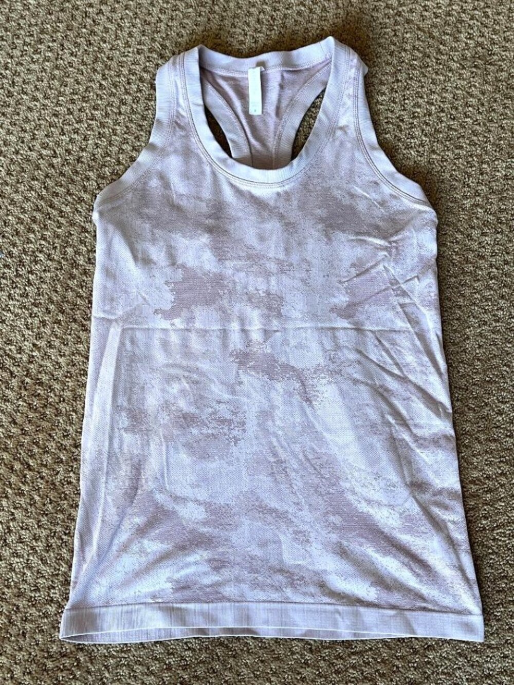 Athleta Momentum Seamless Tank Top Pink Camo S Small Ladies Women's EUC